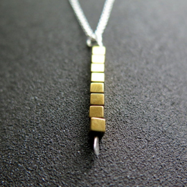 gold and silver necklace. mixed metal jewelry. modern jewellery