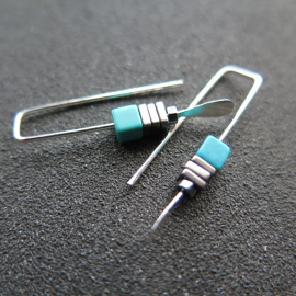 small silver and turquoise earrings. natural turquoise jewelry. one inch earrings. made in Canada